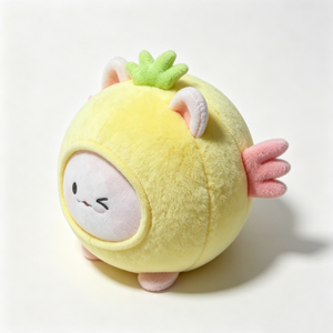 Custom Pineapple Axolotl <b>Cat</b> Squishy Plush <b>Backpack</b> Cute Wink Face Design PP Cotton Filled 51-99cm Size Unisex Party Accessory - Product Image 5