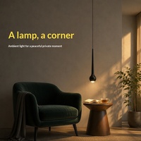 Minimalistische Tropfenförmige Pendelleuchte Mattschwarz Goldfinish Mattierte Glühbirne COB LED Dimmbare Hängelampe für Schlafzimmer Esszimmer