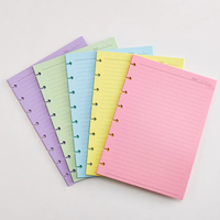 Papel Personalizado A5 con Líneas y 8 Agujeros, Hojas Sueltas con Páginas Interiores en Blanco, Papel de Repuesto con Perforación Tipo Hongo para Agendas A5