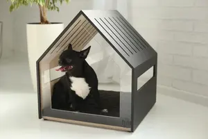 Casa moderna per cani e gatti con lati trasparenti mobili per cani e gatti