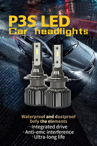 1-मिनट स्थापित करें P3s नई कार हेडलाइट बल्ब H1 स्पॉटलाइट h4 h7 9005 25w 6000k 12v 2100lm सार्वभौमिक शक्ति नेतृत्व-संशोधित - Product Image 6