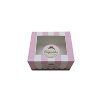 Boîte à cupcakes personnalisée, boîtes d'emballage pour gâteaux, boîtes à sushis, boîtes à mochi, boîte en papier avec fenêtre transparente en PVC