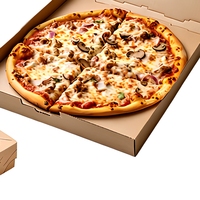 Scatola per Pizza in Carta Kraft Personalizzata, Confezione Monouso in Cartone Ondulato per Ristoranti e Consegna a Domicilio