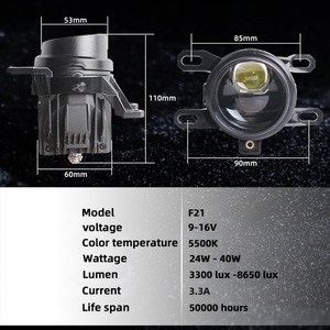 Sanvi Phares antibrouillard de haute qualité, éclairage automobile, nouvelle arrivée, phares LED blancs 6000K, lentille antibrouillard F21 2,0 pouces, faisceau haut et bas 12V - Product Image 6