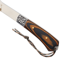Hache tactique de fendage en acier inoxydable de qualité industrielle avec tête de loup et manche en bois, hachette en acier inoxydable pour le camping en extérieur