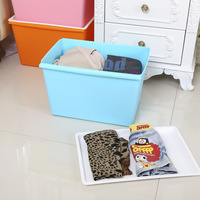Caixa de Armazenamento Plástica Grande Empilhável, Impermeável e Durável, Capacidade de 20-35L, Design Moderno para Armazenamento de Brinquedos e Livros no Escritório