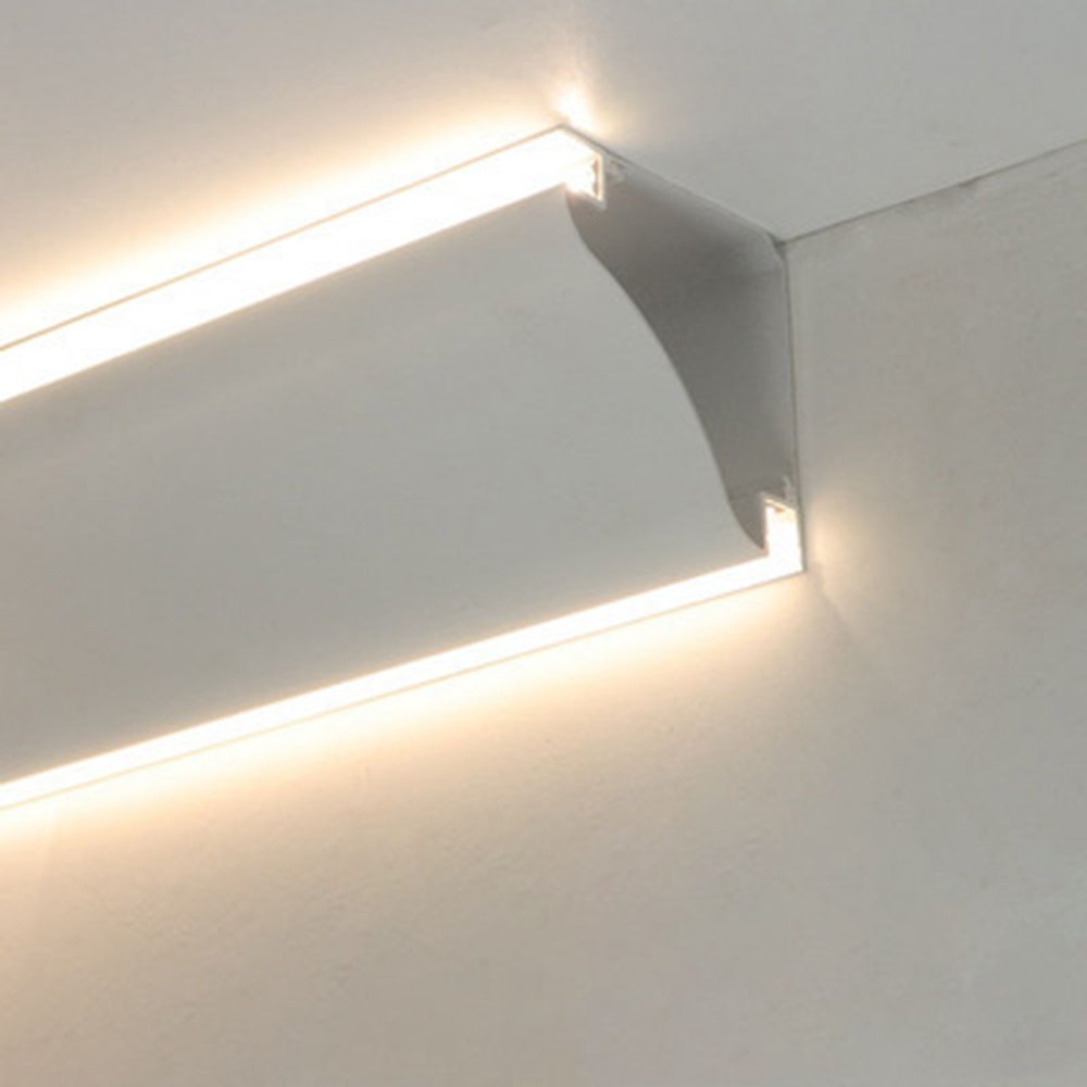 Double-Sided 69*69mm New Design Ceiling Corner Trim Luminous LED Aluminum Profile for LED Strip Lighting