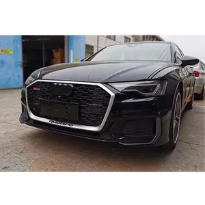 2019-2025 High Quality Bumper For Audi A6 Body Kit RS6 Style Front Bumper Grill ABS Plastic 2019 2020 2021 2022 2023 2024