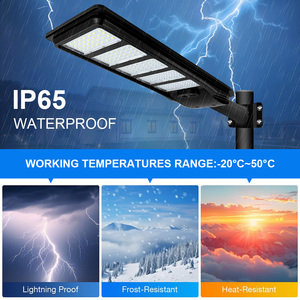 KCD Capteur DC à lumen élevé Prix bon marché IP67 Lampadaire extérieur LED 20W 30W 50W 60W 90W 100W 120W Lampadaire solaire tout-en-un - Product Image 2