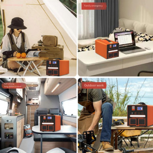 Batterie lithium-ion portable 300W/600W pour extérieur, alimentée par énergie solaire et courant alternatif, grande capacité, pour alimentation de secours, stand mobile et utilisation nomade - Product Image 4
