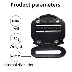 Jesan personnalisable 18kn 46mm côté boucle tactique en métal à dégagement rapide produit de Protection contre les chutes en gros - Product Image 3
