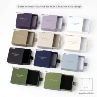 PandaSew Boîte Tiroir d'Emballage Cadeau de Bijoux de Luxe avec Logo Personnalisé pour Colliers et Bagues