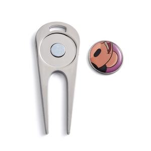 Marcador de bola de golf de metal dorado para sublimación, herramienta de reparación de divots de golf, clip para gorra de golf con marcador de bola - Product Image 2