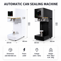 Machine de scellage automatique de canettes non rotative, type commercial, pour sceller les couvercles en aluminium des canettes de boissons et de produits pour animaux de compagnie