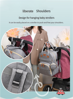 Sac à langer multifonctionnel élégant et grande capacité pour poussette, imperméable, pour voyage en extérieur, pour maman et bébé