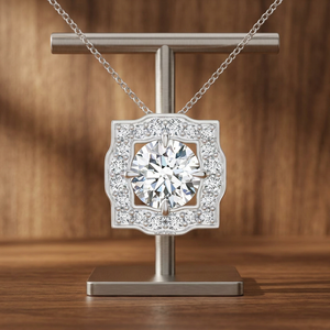 IGI Certified Lab Diamond Square <b>Frame</b> Halo Pendant 10K 14K 18K Gold 925 935 Silver Women's Gift Party Wedding Fine Jewellery - Product Image 1