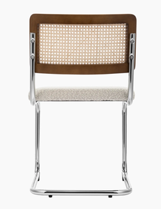 <span class=keywords><strong>Silla</strong></span> de comedor de caña <span class=keywords><strong>Cesca</strong></span> <span class=keywords><strong>tapizada</strong></span> con respaldo de ratán de madera Vintage de café moderno con precio de fábrica - Product Image 4