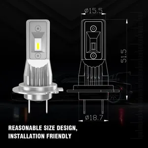 H7 Led Headlight 4000lm LANSEKO V10PS LED Headlight Bulbs H7 H11 9005 9006 H1 H3 With CSP-4220 Chips 4000LM Halogen Size No Adapters For Car Headlights