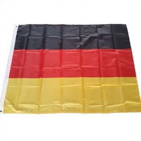 Bendera Nasional Jerman Ukuran 90x150cm, Tahan UV, Jahitan Ganda, Poliester 100D, Warna Cerah, Lubang Grommet Kuningan, Untuk Luar Ruangan