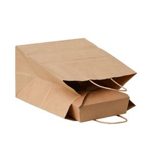 Sacs en papier recyclé personnalisés en usine pour l'emballage de plats à emporter, les cadeaux et l'artisanat - Product Image 4