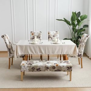 <span class=keywords><strong>Set</strong></span> di 4 Coprisedia per Sala da Pranzo con 1 Coprisedia per Panca, Elasticizzato, Lavabile, Stampato, Protezione per Sedie Parsons - Product Image 6