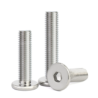Micro vis à métaux CM à profil ultra bas M2-M8 304 boulon à six pans creux à tête plate mince en acier inoxydable 316