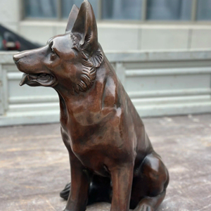 Tùy Chỉnh Đồng Mô Phỏng <span class=keywords><strong>Wolf</strong></span> Dog Điêu Khắc Ngoài Trời Trang Trí Nghệ Thuật Cho Vườn Hoặc Đền 1 Năm Bảo Hành - Product Image 3