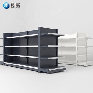 Supermarket Double-Sided Heavy-Duty &amp; Light-Duty <strong>Metal</strong> Display <strong>Shelves</strong> with Customizable Sizes and Quick Installation - Product Image 3