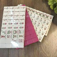 Ensemble de mahjong américain en acrylique personnalisé Hansail OEM avec table pliante portable, design de thème de Noël de luxe pour 2 à 4 joueurs