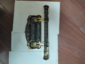 Poignées de cercueil en plastique finition or style vintage avec <span class=keywords><strong>plaque</strong></span> décorative couronne ornée de pierres précieuses - Product Image 4