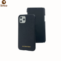 Prix usine Oil Edge sans bouton Saffiano Texture étui de téléphone portable pour iphone 11