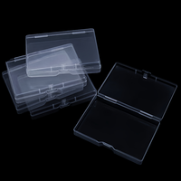 Boîte de rangement en plastique rectangulaire de haute qualité en PP, 1,8 cm de hauteur, translucide, transparente, pour bijoux, recyclable