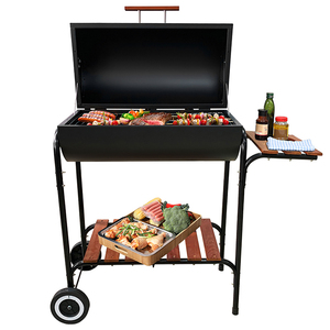 OEM Lüks Dumansız Açık Hava Ağır Hizmet Tipi Metal Kömürlü Barbekü Izgarası Tekerlekli Portatif Barbekü Ocak - Product Image 4