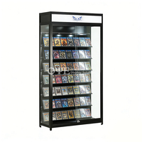Vitrine de présentation personnalisée en métal pour cartes de collection, étui en acrylique pour cartes de jeu, présentoir de cartes de sport avec éclairage LED
