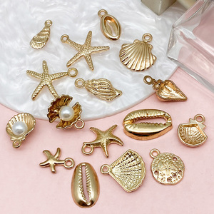 Wegoodzf Tự Làm Thủ Công hải lý đồ trang sức Seashell Starfish Conch hợp kim mặt dây chuyền <span class=keywords><strong>Charms</strong></span> trang trí Giày phụ kiện - Product Image 3