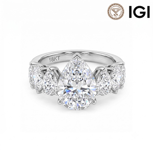 RINNTIN LBR18 1CT Lab Grown <strong>diamond</strong> Solitaire <strong>Ring</strong> Moissanite Pear Drop <strong>Earrings</strong> 10K 14k 18K Solid Gold Fine Jewelry <strong>Ring</strong> - Product Image 2