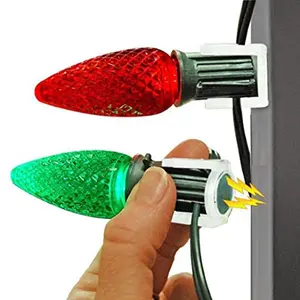 Magnetic Plastic Christmas Light Clips For C7C9 Lighting Sockets 100 Pack
