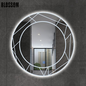 Yuvarlak kısılabilir Defogger banyo <span class=keywords><strong>Funky</strong></span> kozmetik makyaj gümüş ayna ile Led ışık - Product Image 5