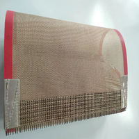 Bande transporteuse en maille de fibre de verre PTFE résistante à la chaleur et compatible lave-vaisselle pour machine d'emballage rétractable et tunnel de thermorétraction