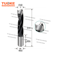 Jeu d'outils de perçage pour le bois TUOKE, sur mesure, OEM, nouveau, en carbure CNC, à 3 flûtes, ouvre-trou