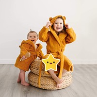 Wholesale Custom Size Color Cartoon Kids Hooded Towel Baby Bath Towel Sets Fluffy Quick-Dry Eco-Friendly Child-Proof Bedroom