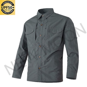 Chemise de pêche personnalisée multi-poches, chemise de pêche d'extérieur, protection solaire, séchage rapide, manches longues, chemise de pêche à boutons - Product Image 4