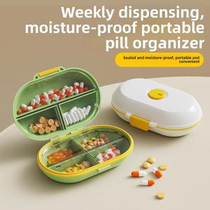 Pastillero Portátil de 7 Días con Siete Compartimentos, Contenedor Sellado de Gel de Sílice para Medicamentos y Joyas de Viaje - Product Image 3
