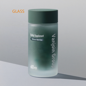 Emballage de supplément personnalisé de 150ml bouteille en verre dépoli pour capsule et pot en verre gommeux pour 60 pilules 90capsules emballage de bouteille de pilule - Product Image 1