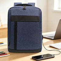 Mochila para Portátil con Logotipo Personalizado al por Mayor, con Puerto de Carga USB, Minimalista, de 15.6 Pulgadas, para Hombres y Mujeres, para Oficina, Viajes de Negocios