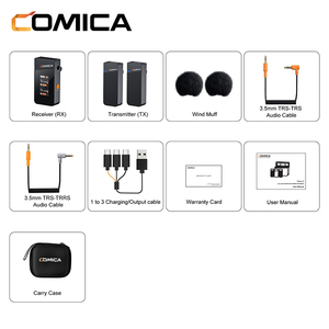 ไมโครโฟนไร้สาย COMICA Vimo C2 แบบคอนเดนเซอร์ รับประกัน 1 ปี หน้าจอ LCD แบตเตอรี่ใช้งานได้ 8 ชั่วโมง ลดเสียงรบกวน ความหน่วงต่ำ - Product Image 4