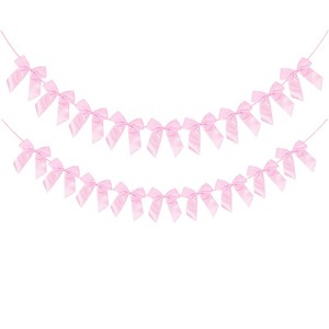 FangZHI Ribbon Bow Banner Polyester Handmade Decorative Swallowtail Bows For Birthday Party Indoor Decoration - Product Image 5