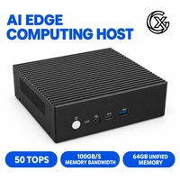 Host Komputasi AI Edge dengan Daya NPU 50 TOPS dan Dual GbE LAN, Kotak AI Edge Ringkas untuk Kontrol Robotika