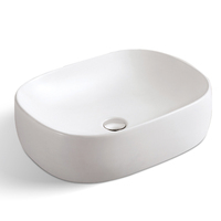 Vente en gros usine Chine : Lavabo portable rectangulaire blanc en céramique artistique, style simple, pour salle de bain et toilettes