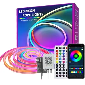 Fabricante Atacado Impermeável Rgbic Neon Led Luzes Flexível Soft Strip para Quarto